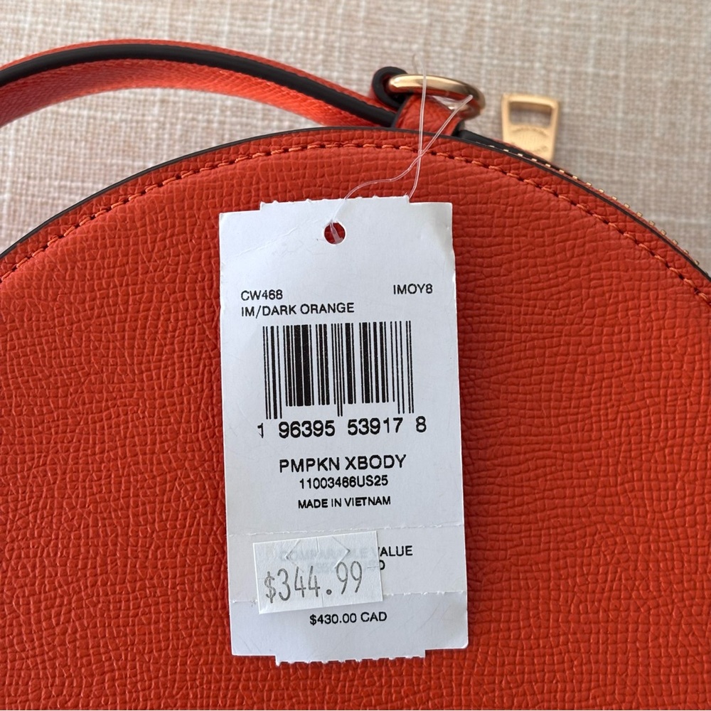 Coach Orange and Gold Pumpkin Canteen Crossbody - Picture 4 of 8